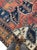 Antique Persian Serapi Diamond Textile in Terracotta, Sunset-clay & Indigo - 9.8 X 16 For Sale - Image 4 of 12