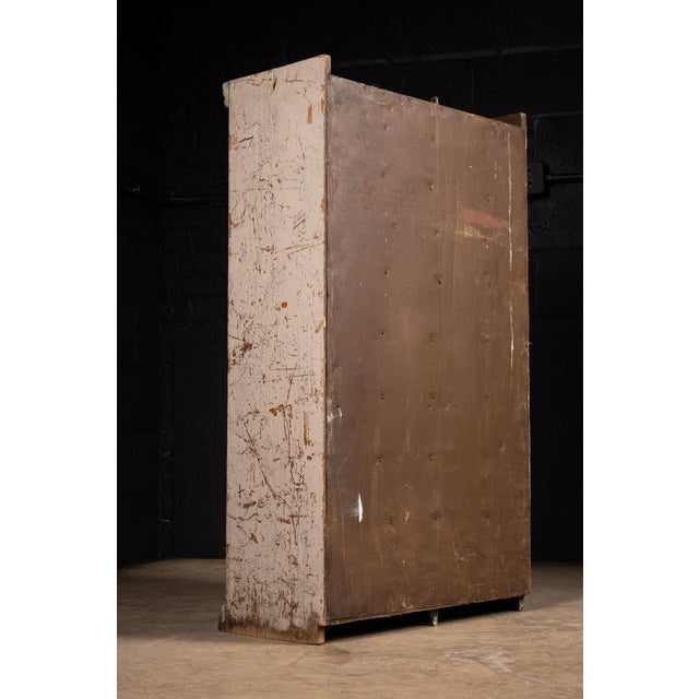 Industrial Vintage Industrial 53 Drawer Chippy Parts Cabinet For Sale - Image 3 of 4