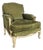 Louis XV Style Lounge Chair in Green For Sale