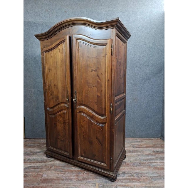 20th Century Louis XV Wooden Wardrobe For Sale - Image 3 of 9