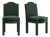 Olive Linen Leo Dining Chairs by Ceraudo, Set of 2 For Sale