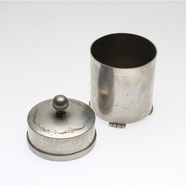 Svenskt Tenn Swedish Art Deco Pewter Lidded Box from Svenskt Tenn, 1936 For Sale - Image 4 of 10