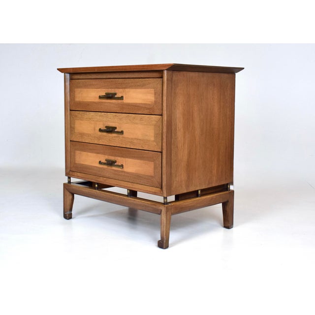 1960s Mid-Century Modern Walnut Burl Nightstands by White Furniture, Usa For Sale - Image 5 of 10