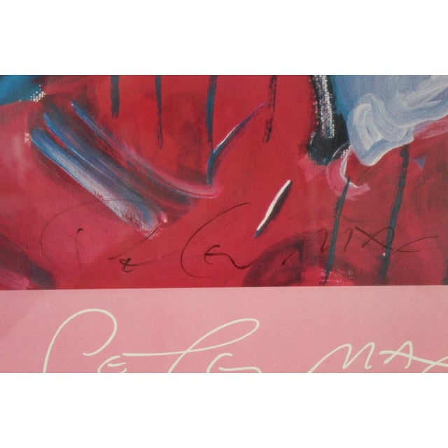 Peter Max Framed Signed Crimson Lady Poster 1987 For Sale - Image 9 of 18