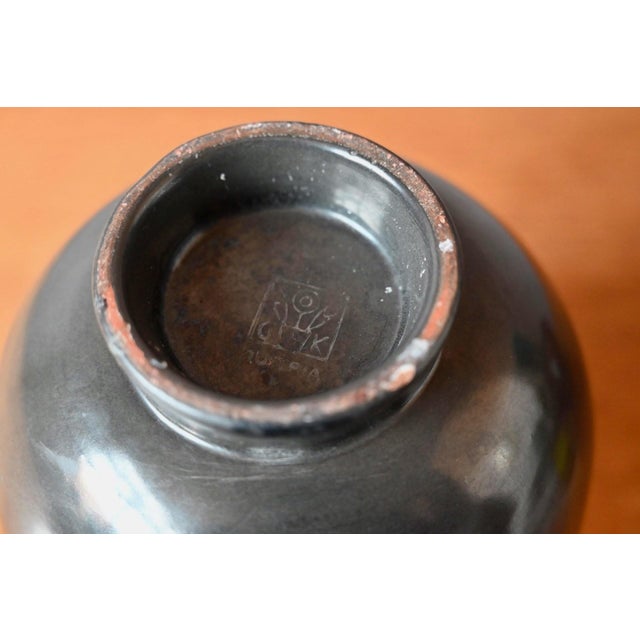 Round Glazed Stoneware Vase from Gmundner Keramik, Austria, 1950s For Sale - Image 6 of 7