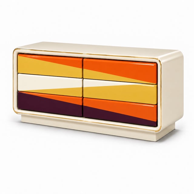 Mid-Century Modern Marvelous Mid Century Vintage Modern to Postmodern Dresser For Sale - Image 3 of 5