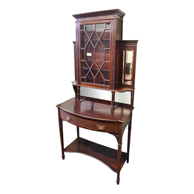 Art Nouveau Display Cabinet Mahogany 1890 For Sale