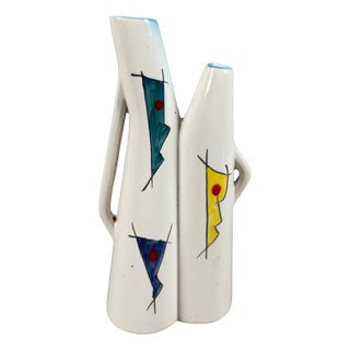 Vintage Majolica Vase from Artigianato Italiano, 1970s For Sale