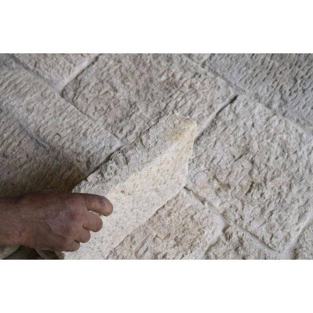 Thick Rustic Rare Italian Old Limestone Flooring Tile For Sale - Image 4 of 11