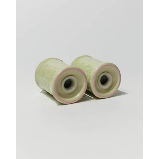 Vintage Salt and Pepper Shakers in Mint Ceramic, 1970s, Set of 2 For Sale - Image 5 of 11
