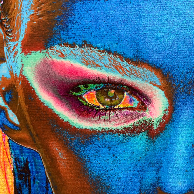 Contemporary "Til Blue in the Face" Contemporary Expressionist Digital Portrait Photograph by Rob Brinson, Framed For Sale - Image 3 of 8