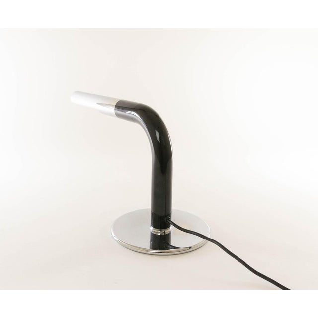 Gulp Table Lamp in Chrome and Black by Ingo Maurer for Design M, 1970s For Sale - Image 6 of 8