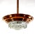 Copper 1930s French Art Deco Ezan Copper & Stalactite Glass Pendant Light – Rewired for u.s. Use For Sale - Image 8 of 8