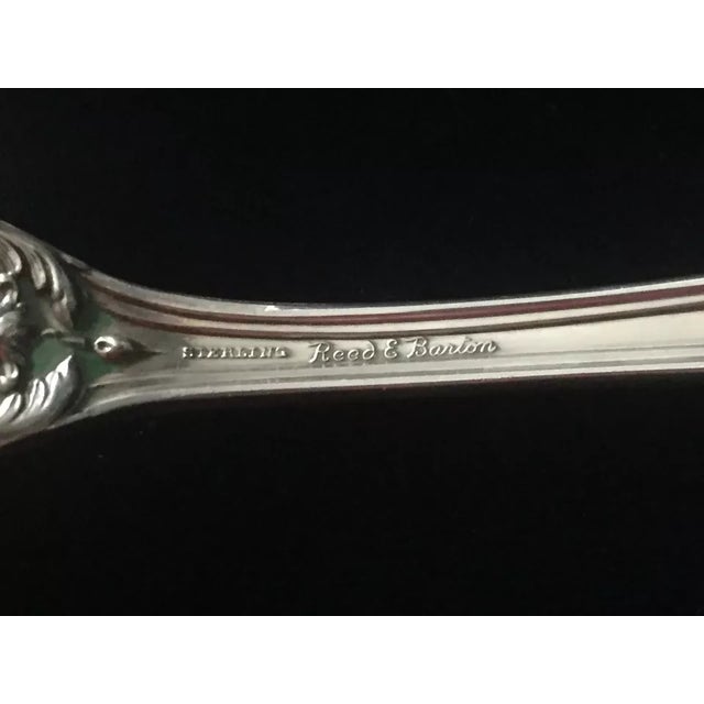 Reed & Barton Reed & Barton "Burgundy" Sterling Silver Salad Serving Spoon - No Monogram For Sale - Image 4 of 6