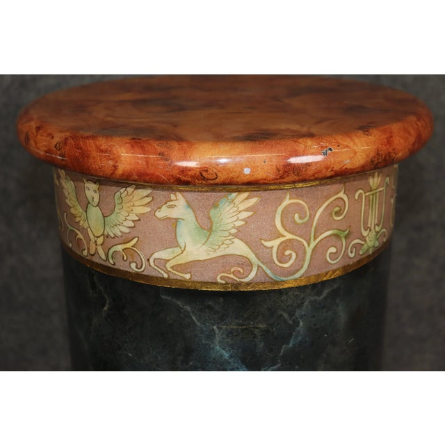 Superb Paint Decorated French Empire Neoclassical Pedestal Fern Stand For Sale In Philadelphia - Image 6 of 8