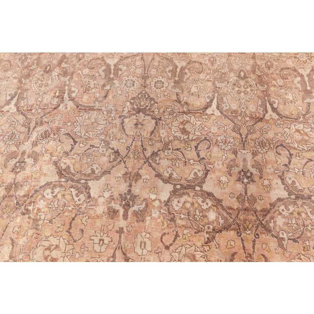 Persian Authentic 19th Century Persian Tabriz Carpet For Sale - Image 3 of 12