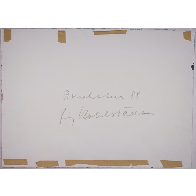 1980s Fritz Kohlstädt, Klippen von Bornholm, 1988, Watercolor For Sale - Image 5 of 6