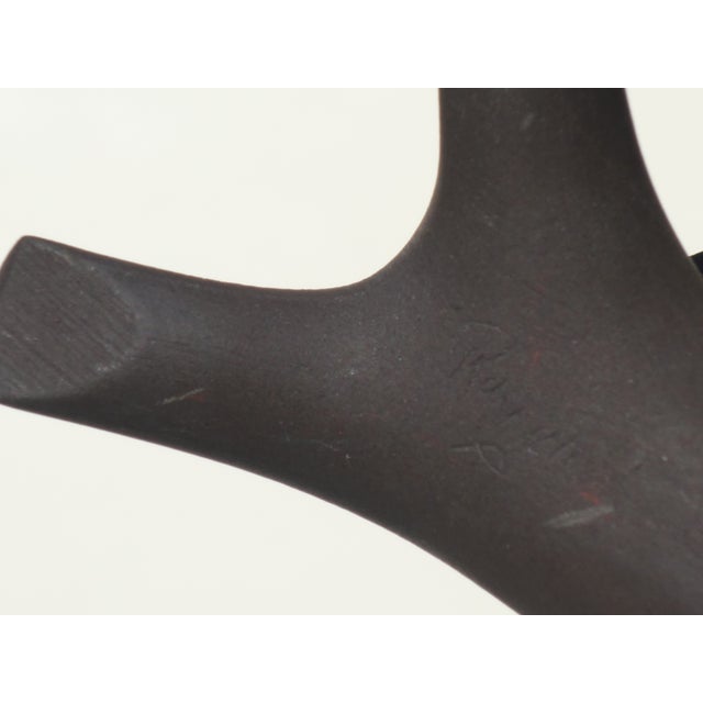 Ceramic Mid-Century Modern Black & White Fox by Jaap Ravelli, 1950 For Sale - Image 7 of 9