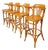 Vintage Bentwood High Pub Stools with Armrests, 1970s, Set of 4 For Sale