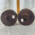 Glass Pair Vintage Italian Wood & Blown Glass Hurricane Candle Holders For Sale - Image 7 of 12