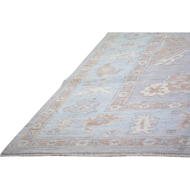 2010s Contemporary Oushak Hand Knotted Wool Rug,10'X14' For Sale - Image 5 of 6