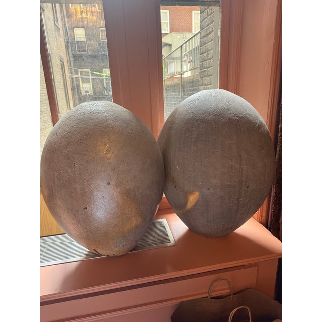 Monumental Pottery Art Vases (Pair) For Sale - Image 9 of 9