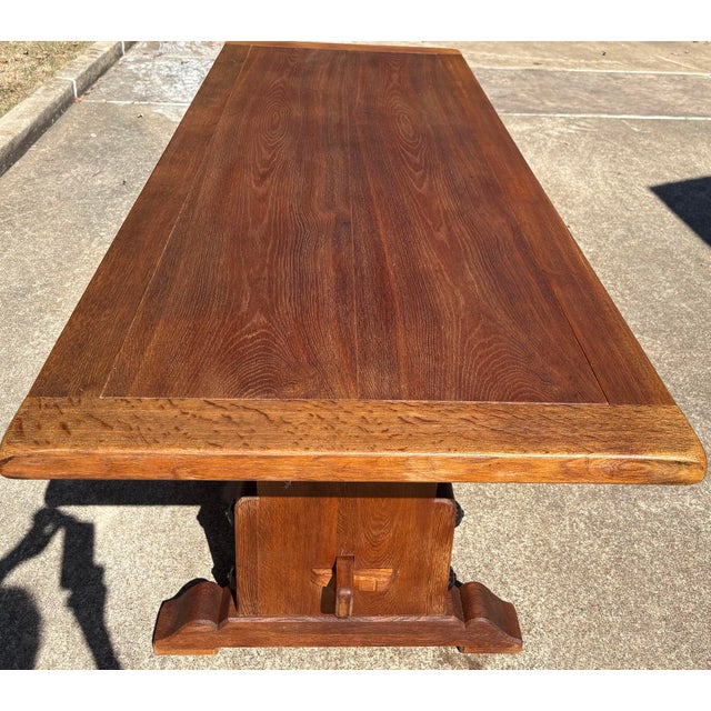 French Country Trestle Farm Dining Table For Sale In Dallas - Image 6 of 10