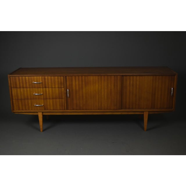 Brown Mid-Century Sideboard in Mahogany, Poland, 1960s For Sale - Image 8 of 10