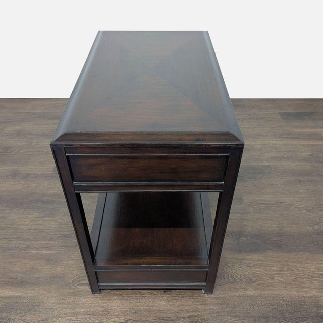 Brown Restoration Hardware Two Drawer Nightstand For Sale - Image 8 of 14