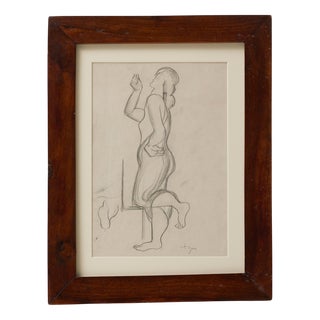 Togores for Kahnweilers Galerie Simon, Figure, 1923, Drawing on Paper, Framed For Sale
