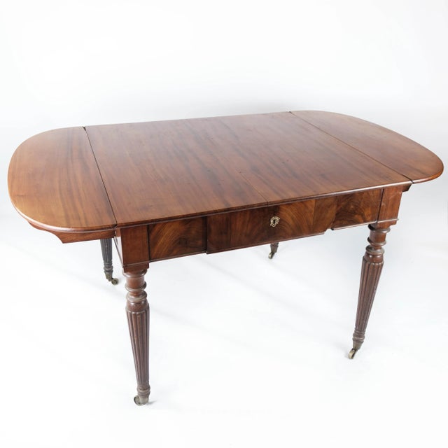 Dining Table of Mahogany with Extension Plates, 1840s For Sale - Image 12 of 17