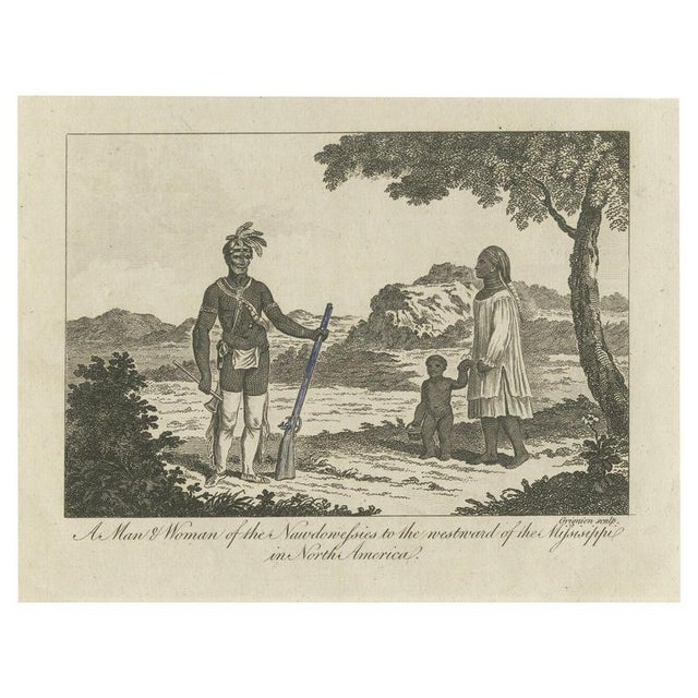 Man and Woman of the Naudowessies, 1800s, Paper For Sale - Image 9 of 9