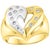 Heart Shape Two-Tone Gold Diamond Cocktail 14 Karat Gold Ring For Sale - Image 15 of 18
