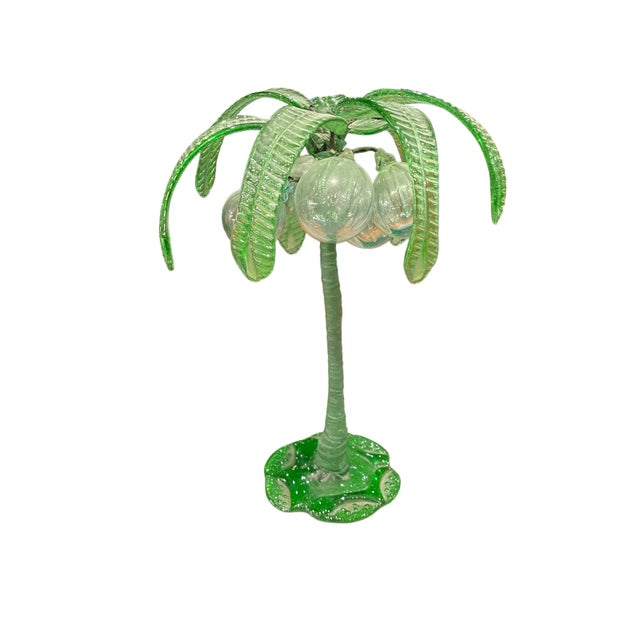Mid-Century Modern 1960s Art Glass Palm Tree With Coconuts by Murano Glass Studio For Sale - Image 3 of 9