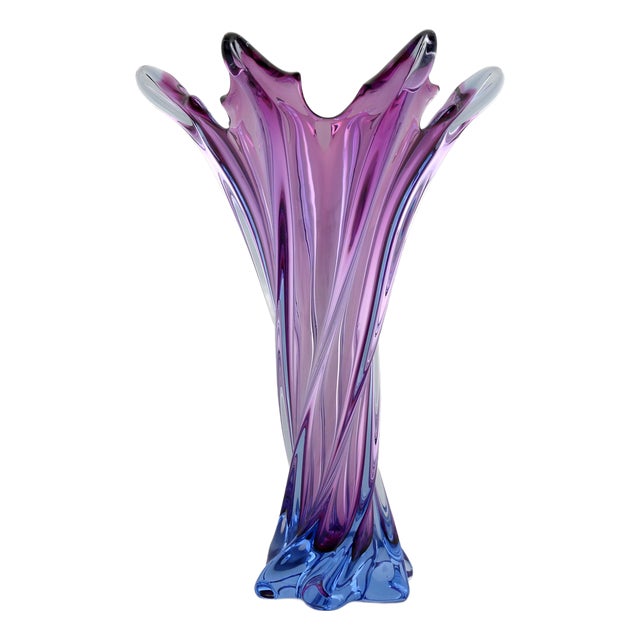 Murano Glass Vase, 1970s For Sale