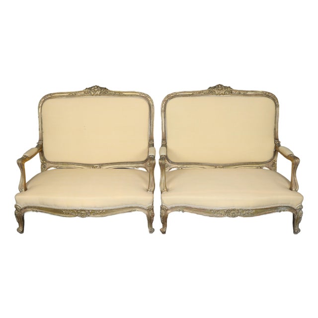 Late 19th Century French Pair of French Louis XV Marquis For Sale