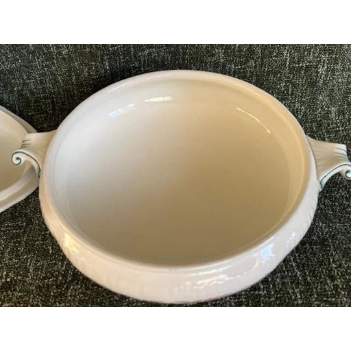 Vintage Mid-Century Modern Wedgwood Etruria England Cornflower Covered Tureen For Sale In Phoenix - Image 6 of 6