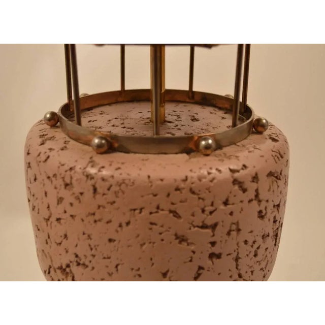 Architectural Chalkware and Metal Table Lamps For Sale In New York - Image 6 of 8