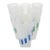 1950s Hazel Atlas Candy Stripe Frosted Diagonal Stripe Tumblers Set - Set of 6 For Sale
