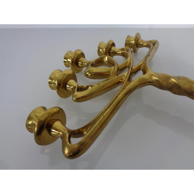Large Brutalist Bronze Candleholder, Italy, 1960s For Sale - Image 17 of 18