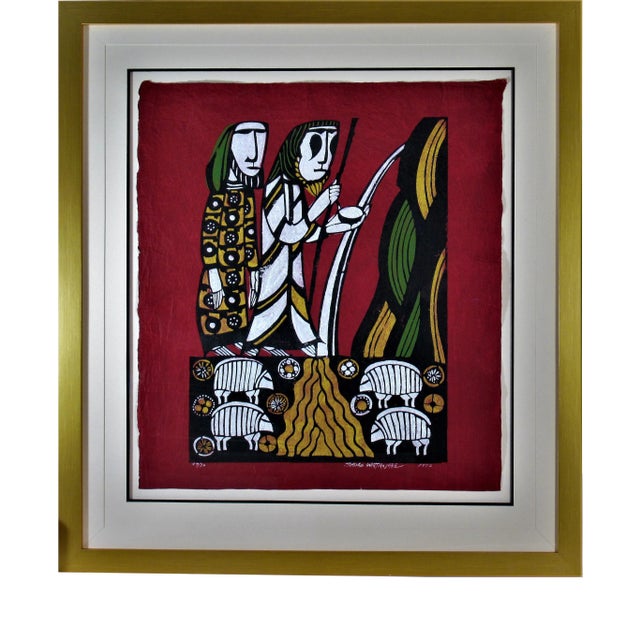 Sadao Watanabe, Moses Smiting the Rock of Meribah, Exodus, 1972 For Sale