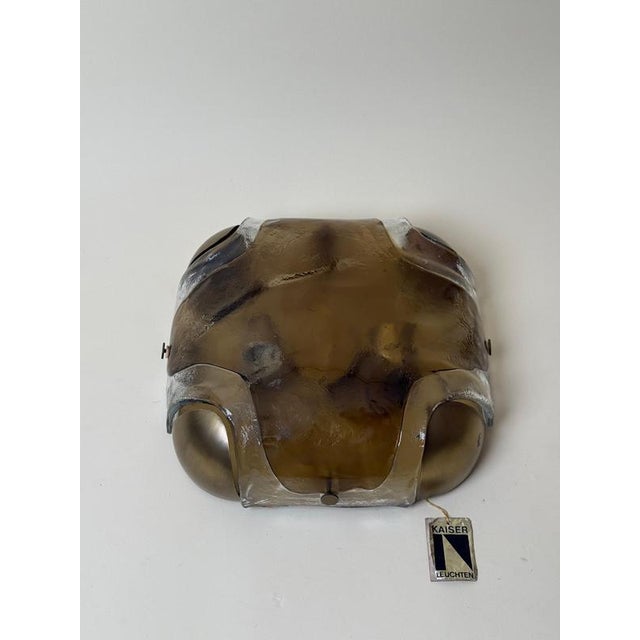 Amber Murano Glass Two-Light Wall from Kaiser Idell, 1970s For Sale - Image 6 of 18