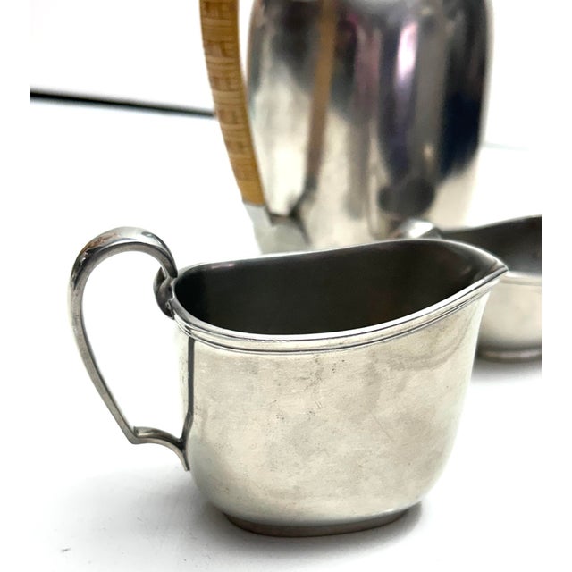 1930s 3 Pieces of Just Andersen Danish Pewter Tea Set - Set of 3 For Sale - Image 11 of 12