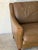Animal Skin Brown Leather 3 Seater Sofa With Tapered Wood Legs Vintage Mid-Century Modern 1970s For Sale - Image 7 of 12