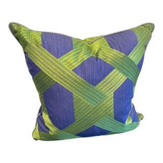 Sophisticated Geometric Decorative Accent Pillow For Sale