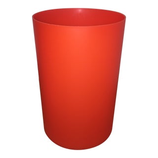 Ufficio Tecnico Kartell Waste Basket in Translucent Red Designer Gino Columbini For Sale