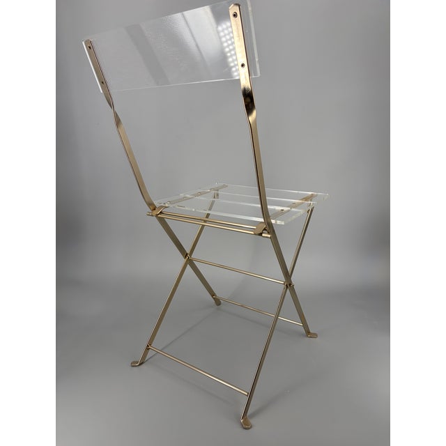 Hollywood Regency Folding Chair by Yonel Lebovici and Bernard Berthet for Marais International, France, 1973 For Sale - Image 11 of 14