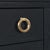Matthew Izzo Home Richmond Black Oak Four Drawer Console With Brass Drawer Pulls and Open Caned Shelf For Sale In New York - Image 6 of 10
