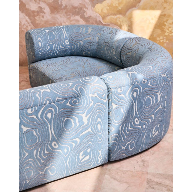 1970’s Modified Serpentine Sectional 5pc Built from a collection of mismatched leftover pieces from previous HiLo...