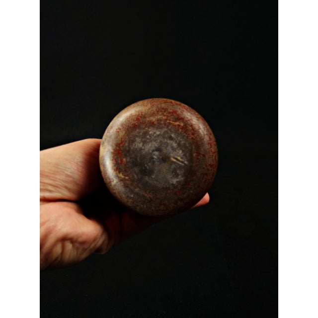 Brown Multi-Layer Glass Vase with Marble Effect, 1920s For Sale - Image 8 of 11